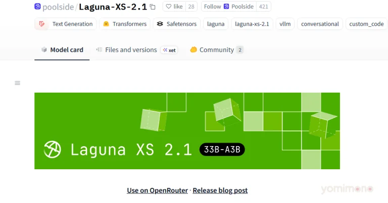Poolside Releases Open Model Laguna Xs 2.1, Outperforms Claude Haiku 4.5 on Some Tests