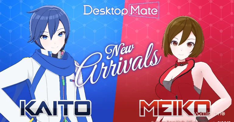 MEIKO and KAITO Desktop Mate DLC Launching July 9
