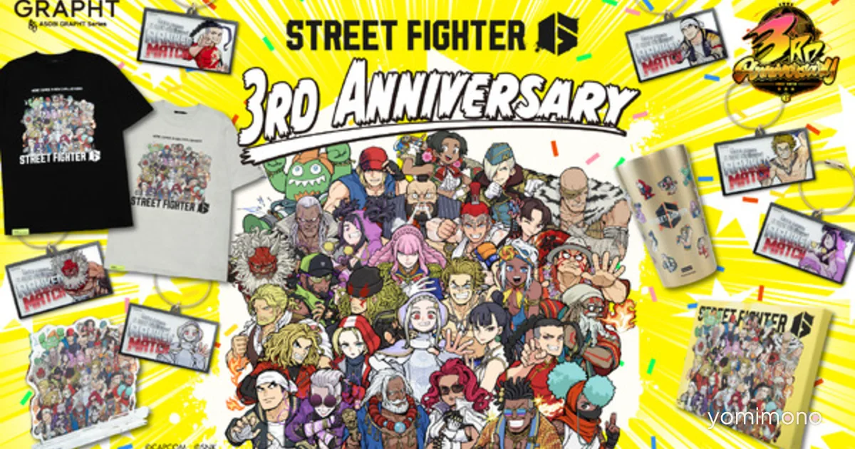 Street Fighter 6 3rd Anniversary Merchandise Features Kangura Art and Akuma Nyan