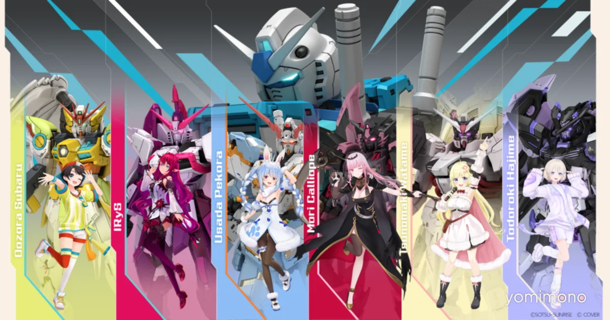 Gundam and Hololive Reveal Second Wave of Collaboration Mobile Suits