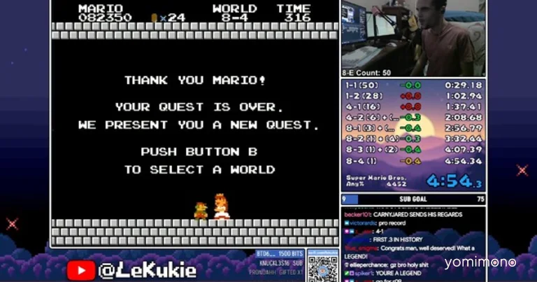 Super Mario Bros. Any% World Record Narrows to 0.1 Seconds Off Theoretical Limit