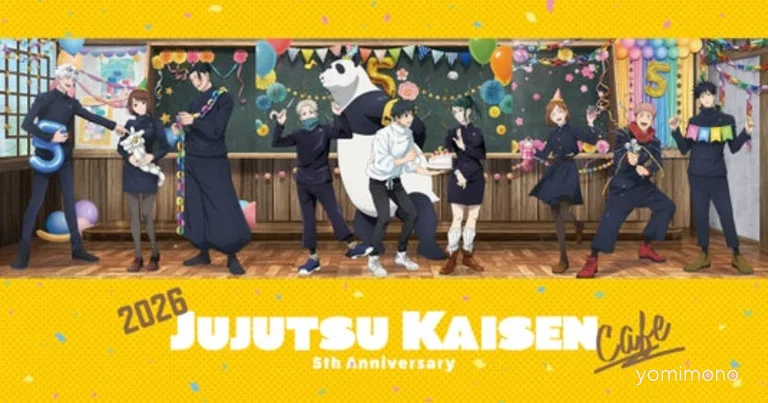Jujutsu Kaisen Cafe 2026 5th Anniversary Opens in Tokyo, Nagoya, and Osaka