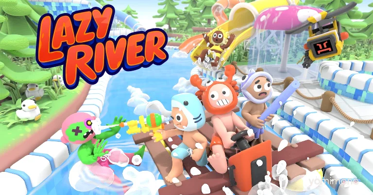 Cooperative FPS Lazy River Lets Players Descend a Space Water Park on a Raft