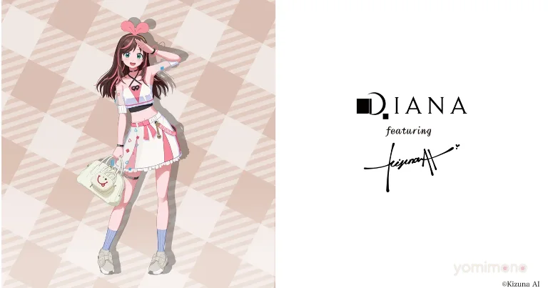 Kizuna AI Returns for Second Diana Sneaker Promotion Ahead of Birthday