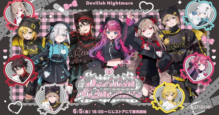 Nijisanji Opens Devilish Nightmare Merchandise Sales June 5