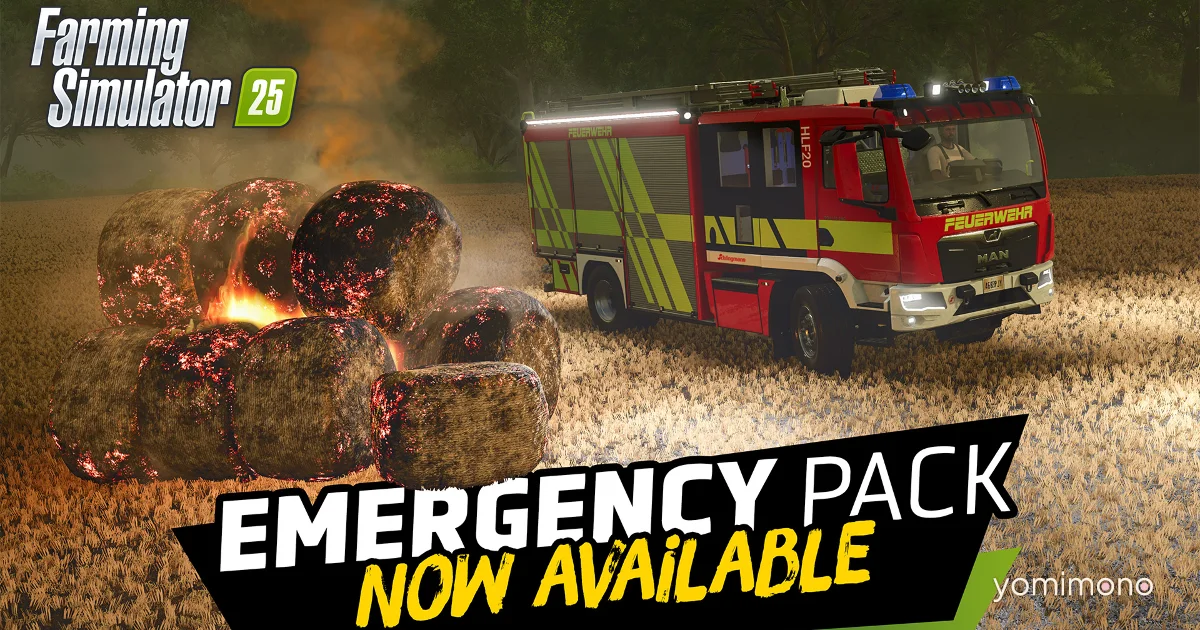 Farming Simulator 25 Free Emergency Pack DLC Adds Fire and Rescue Missions