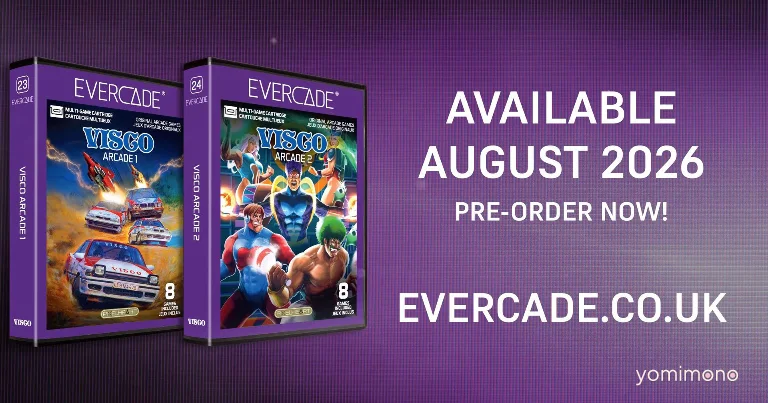Visco Arcade 1 and Visco Arcade 2 Cartridges Launch August 28 on Evercade