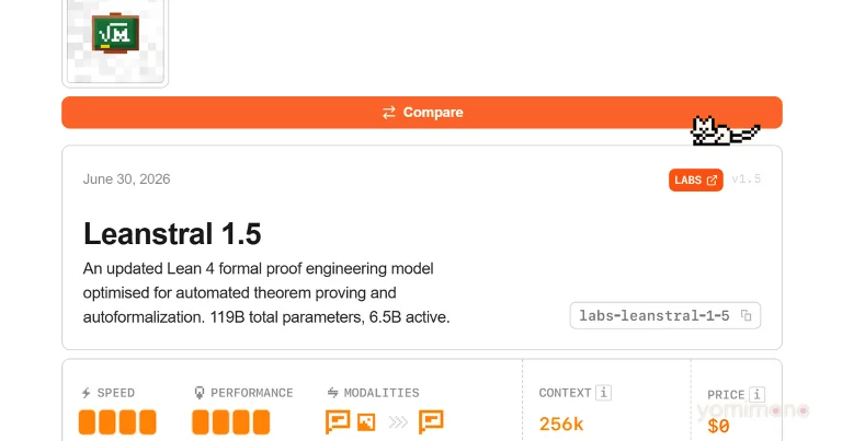 Mistral AI Releases Leanstral 1.5 for Lean 4 Proof Assistance
