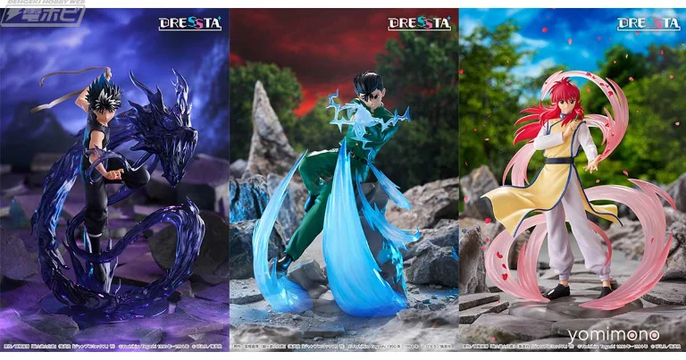 Yu Yu Hakusho's Yusuke, Hiei, and Kurama Join Taito's DRESSTA Figure Line
