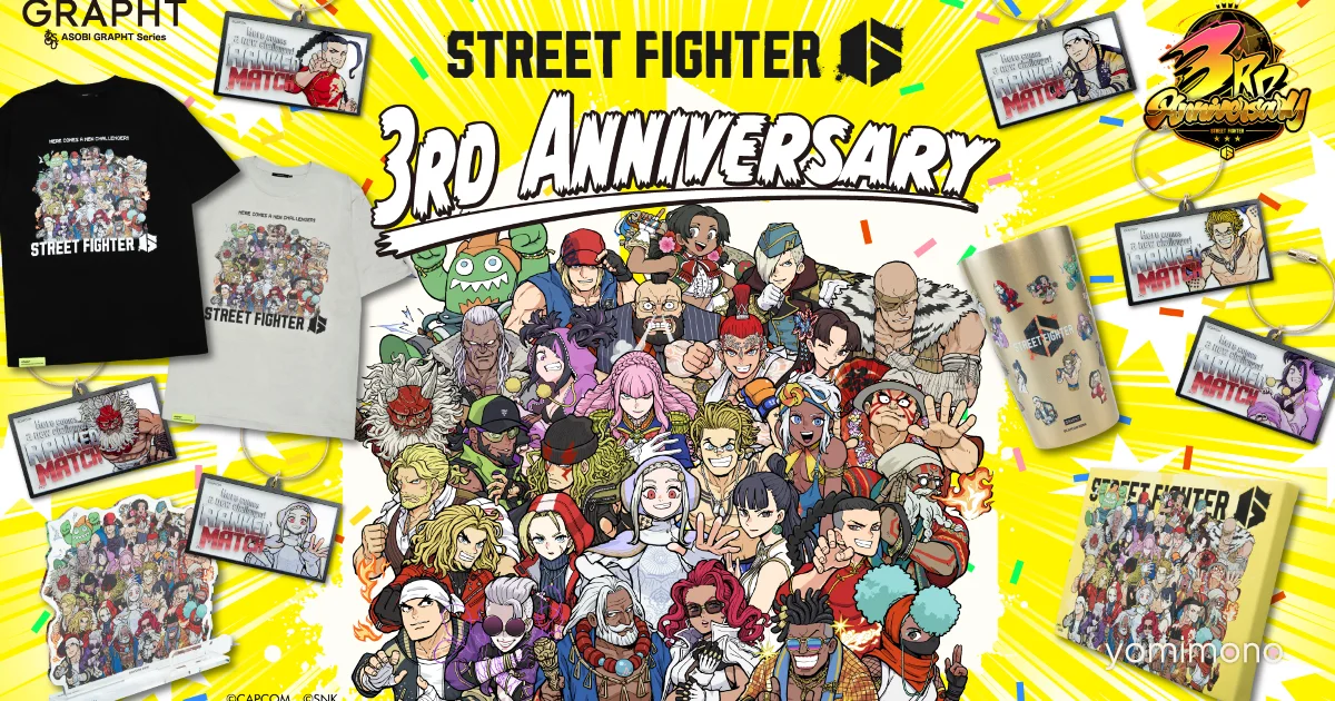Street Fighter 6 Gets 3rd Anniversary Merch With New Art of All 30 Characters